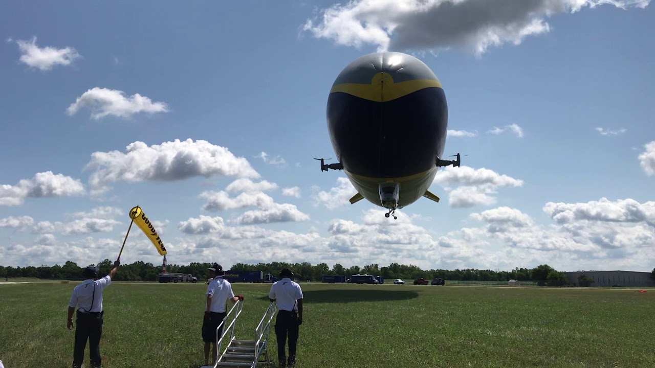 Goodyear Blimp - coming in for a landing.