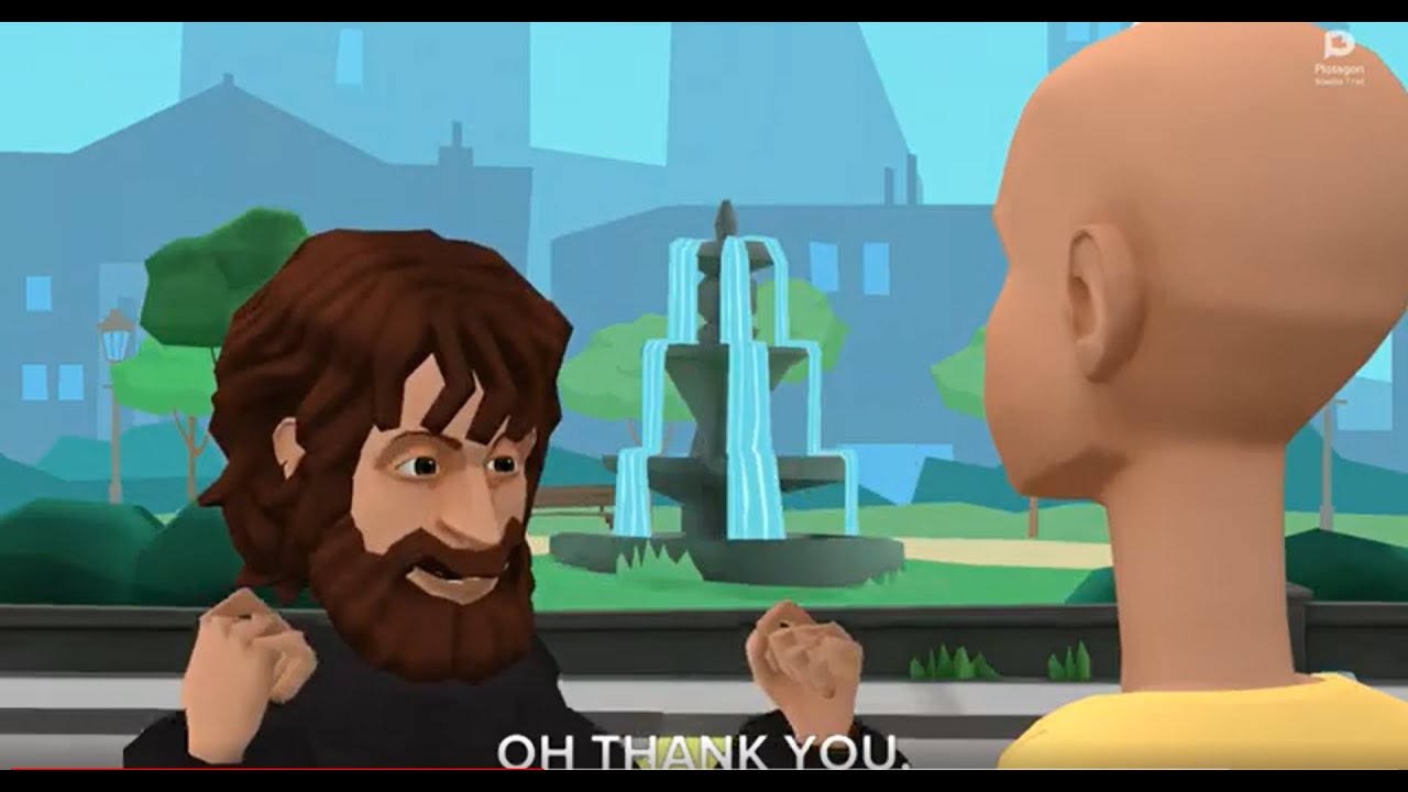 Caillou buys a homeless man food/ungrounded