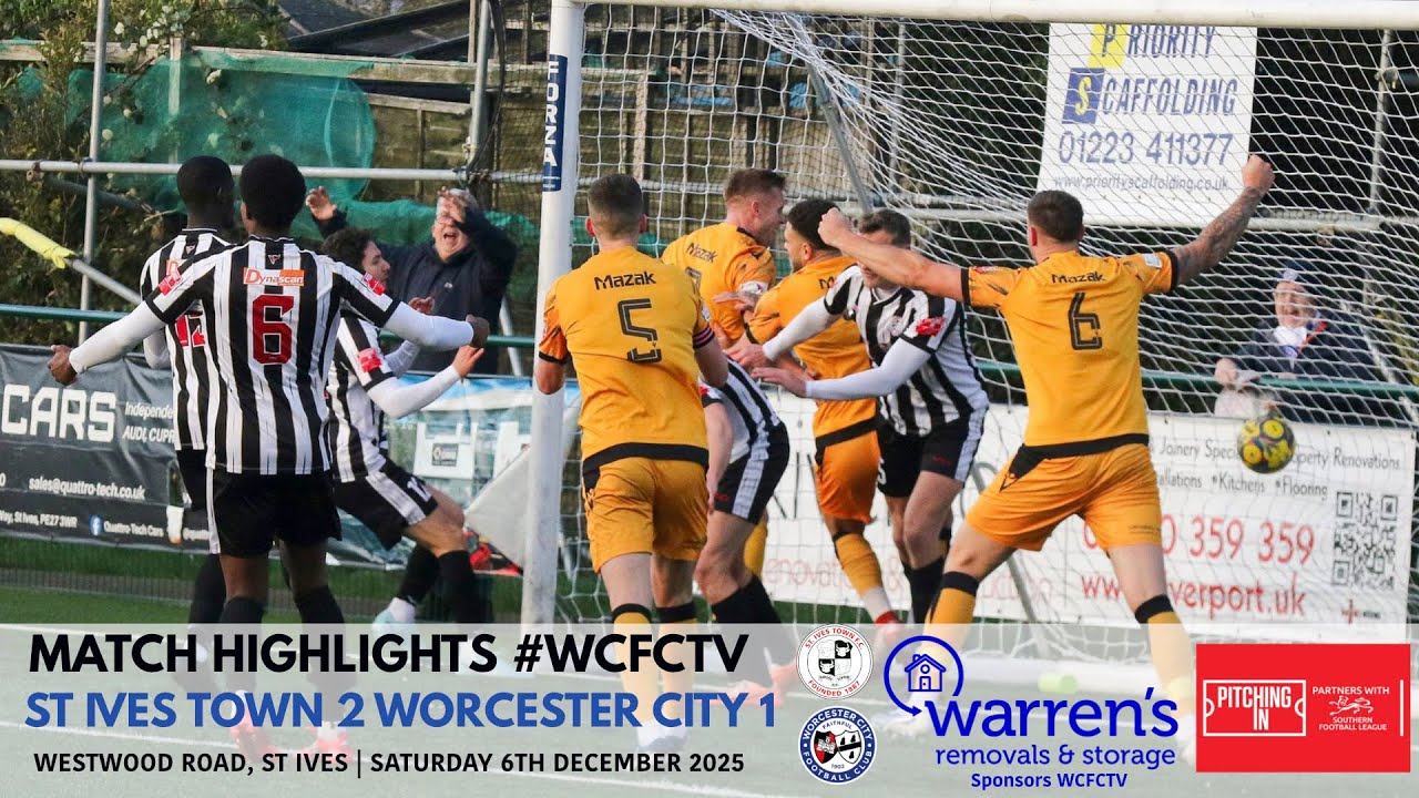St Ives Town 2 Worcester City 1 | Pitching In Southern Premier League Central Division