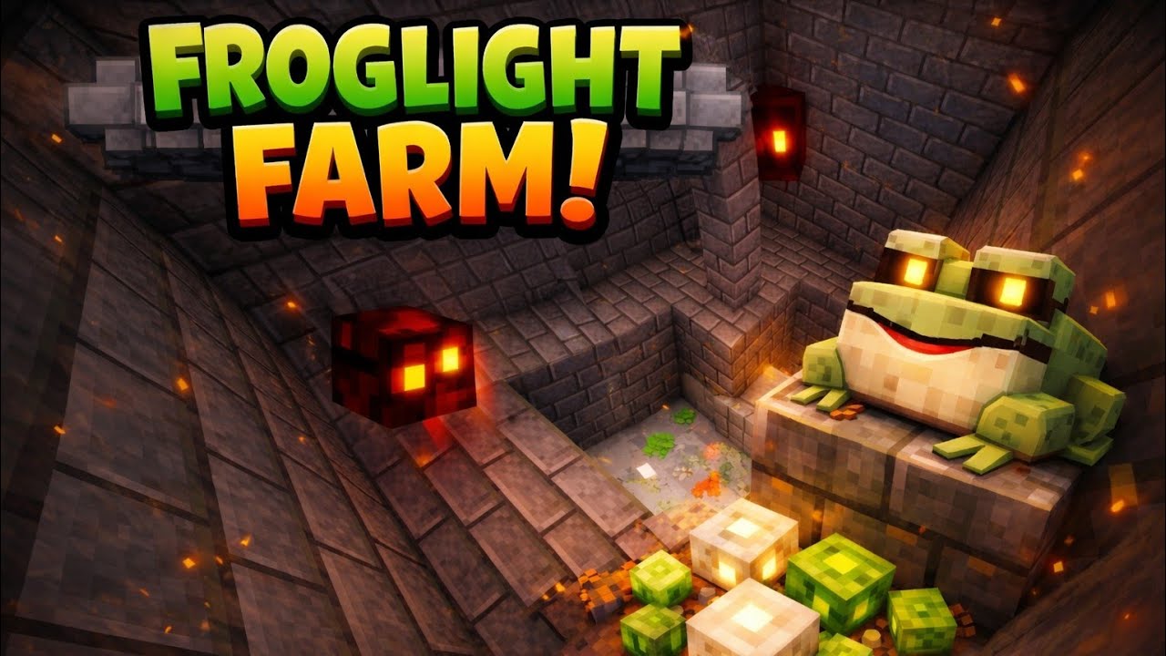 Easy AFK FrogLight Farm Minecraft🐸
