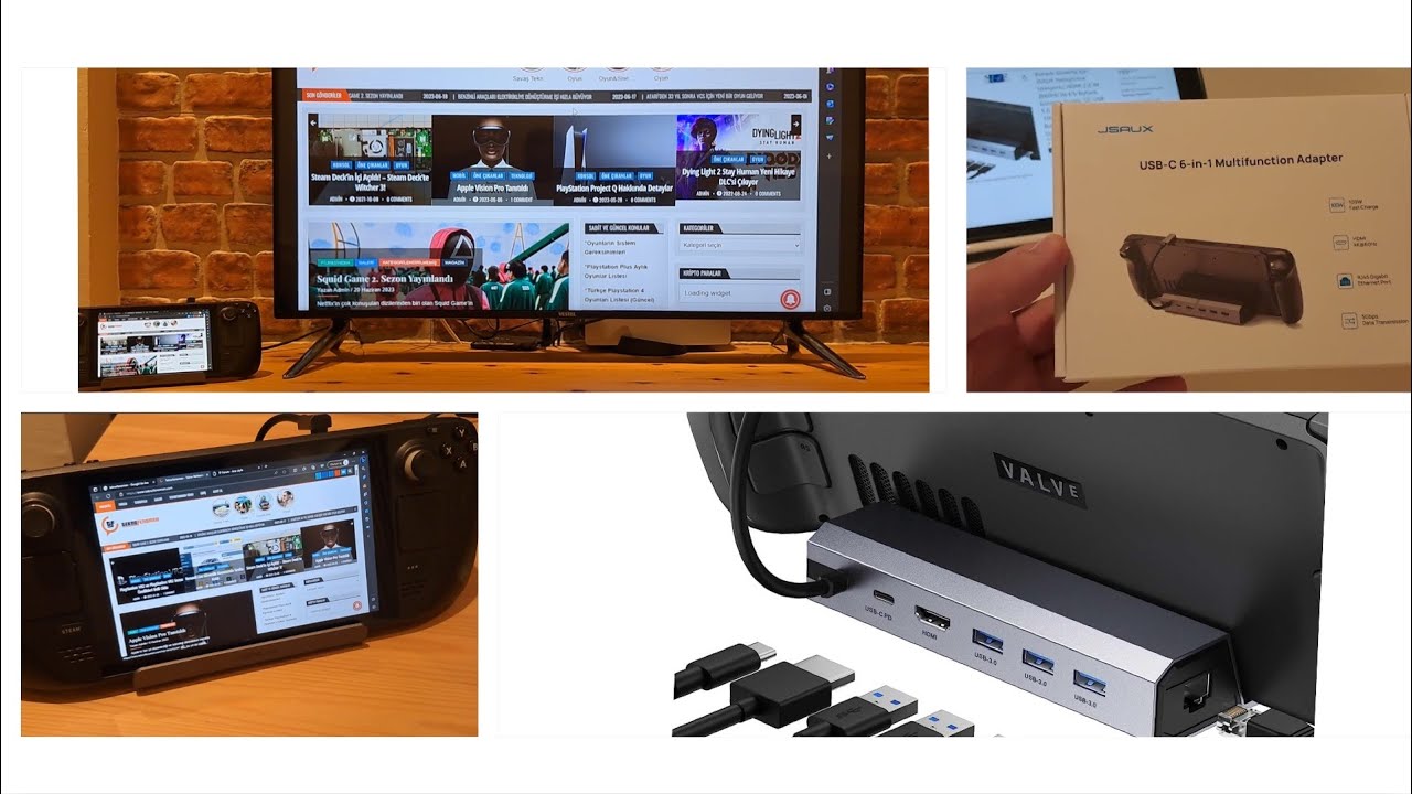 Steam Deck USB-C Hub Stand İnceleme - Steam Deck Hub Rdr2 Oynadık