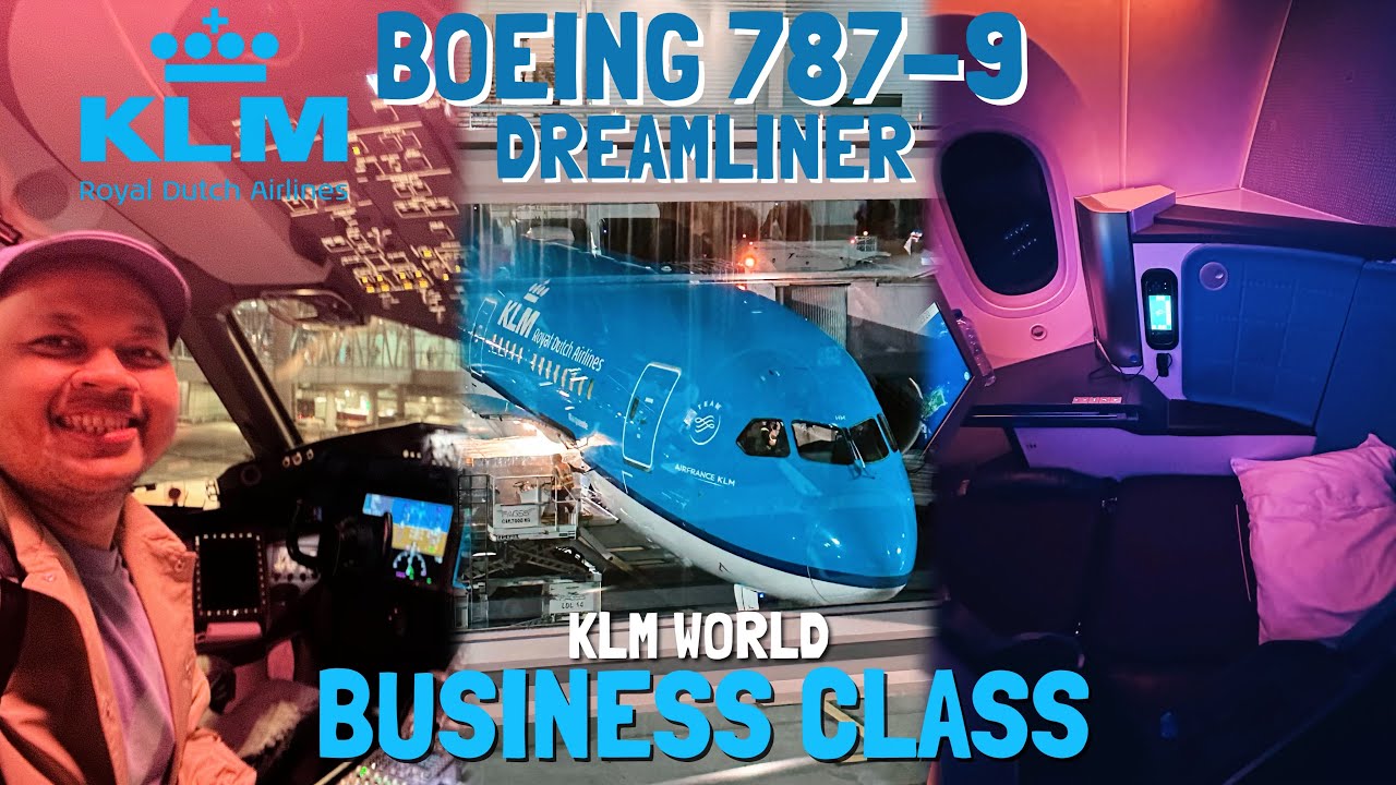 TERBAIK!! KLM Royal Dutch Airlines B787-9 Dreamliner World Business Class KL806 Manila - KL