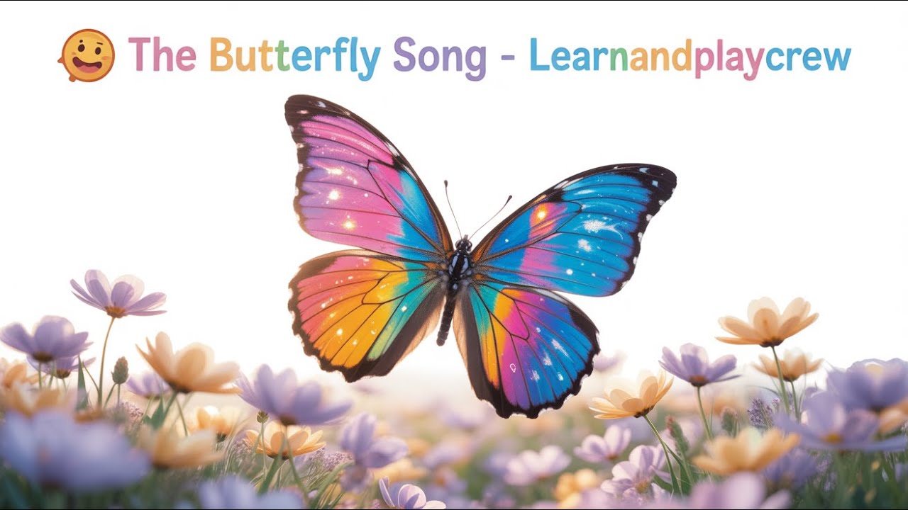 🦋 The Butterfly Song – Colors That Fly! | Animal Songs for Kids | LearnAndPlayCrew