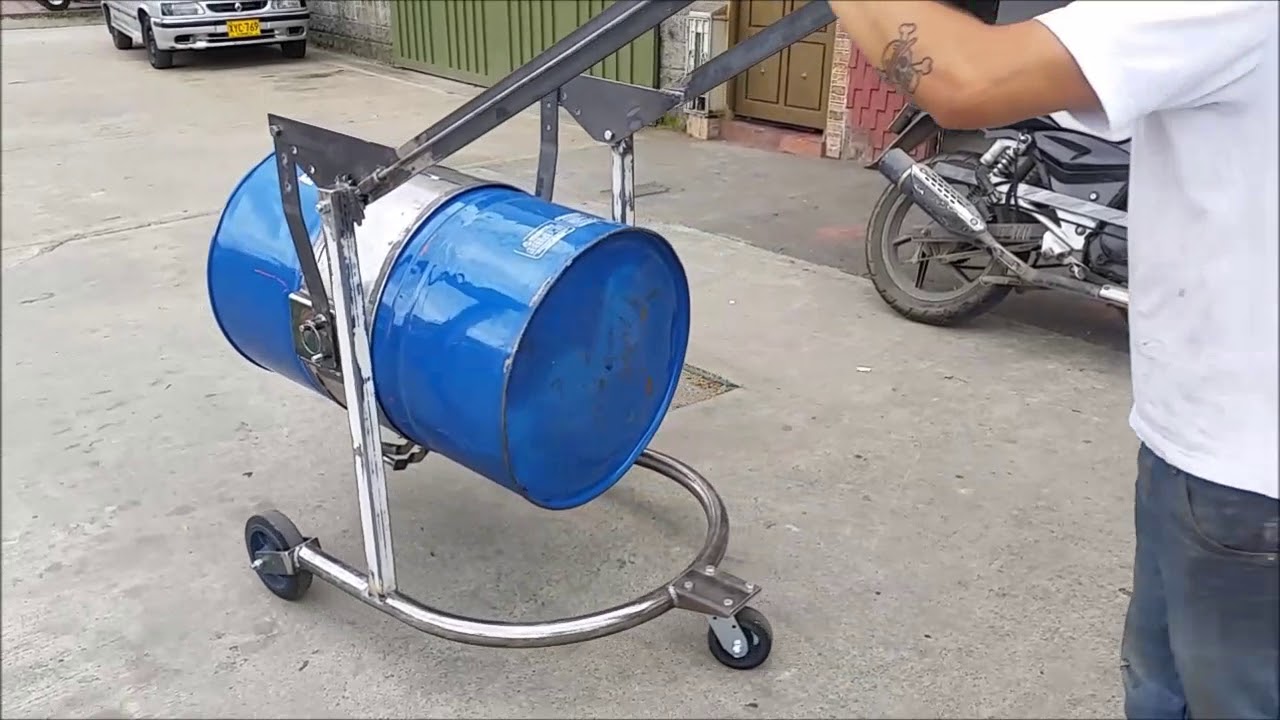 carreta  o  cargador de canecas de 55 galones  