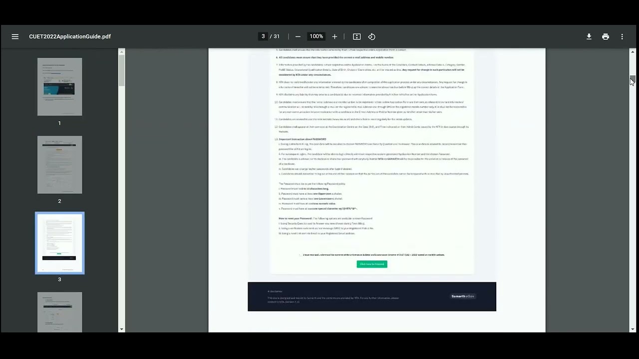CUET (UG) 2022 - Application Guide in English