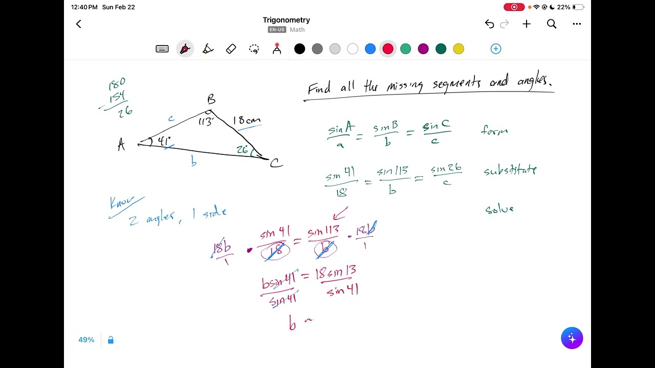 Using Sine Rule