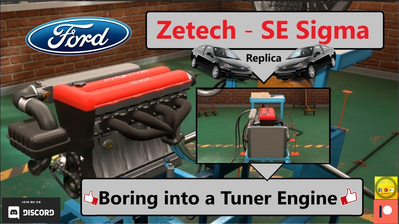 Ford Zetec SE Inline 4 Engine Replica + (Boring into a Tuner Engine).