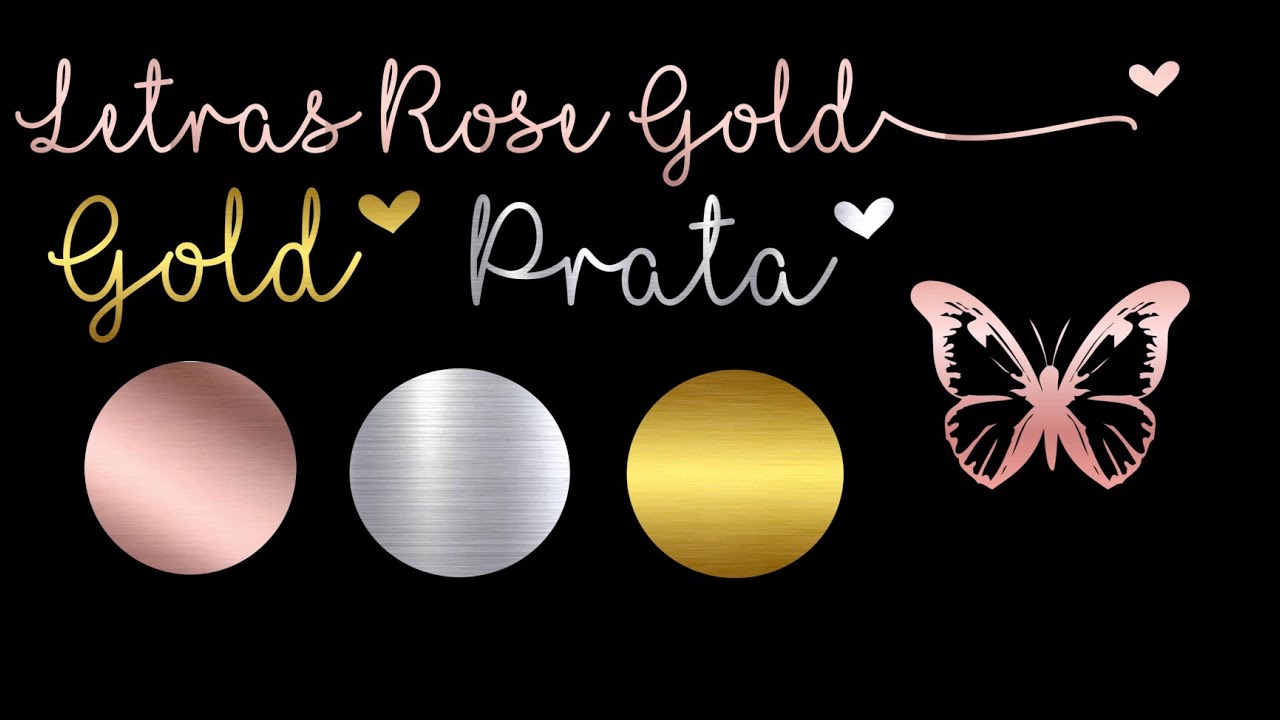 Letras ROSE GOLD, PRATA, DOURADA | Pelo celular Rápido e Fácil