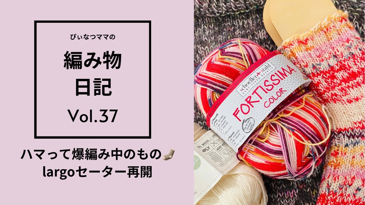 【編み物日記vol.37】レッグウォーマー爆編みの日々/largoセーター編みながらお話し/Mitsu8socks可愛い🩷