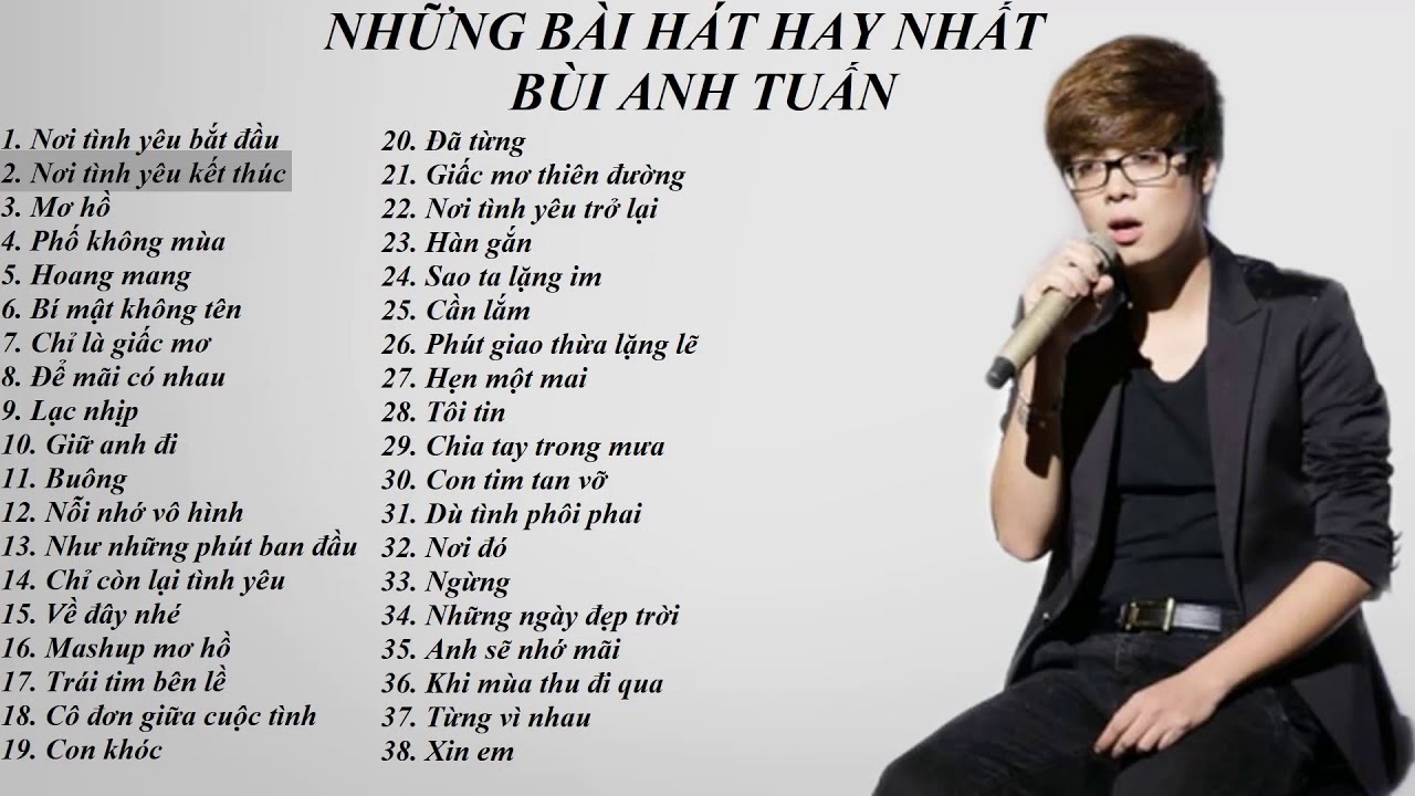NHỮNG BÀI HÁT HAY NHẤT CỦA BÙI ANH TUẤN