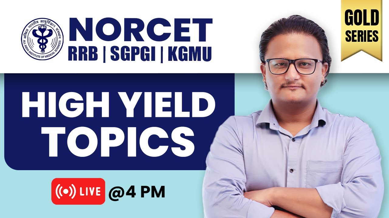 NORCET 10 Preparation | RRB | SGPGI | KGMU & CHO Exams 💛GOLD Series | Aman Sir