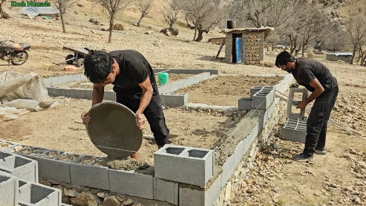 When willpower is stronger than means | Building a nomadic house in the village🙏❤️🥵