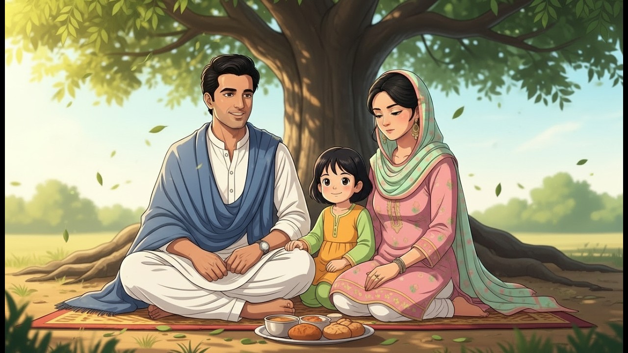 A Peaceful Punjabi Village Morning to Night | Cozy Ghibli-Style Slow Life | Soft ASMR Nature