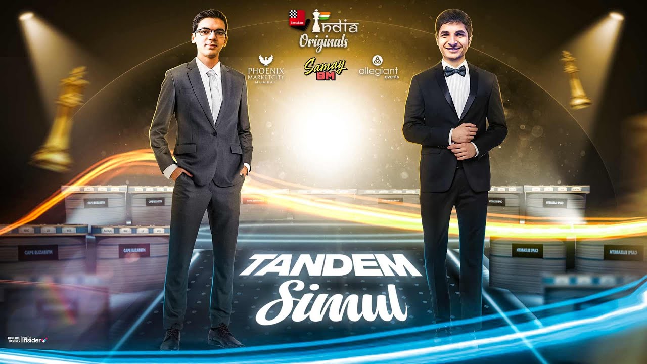 Anish and Vidit take on 20 opponents | LIVE tandem Simul | ChessBase India Originals