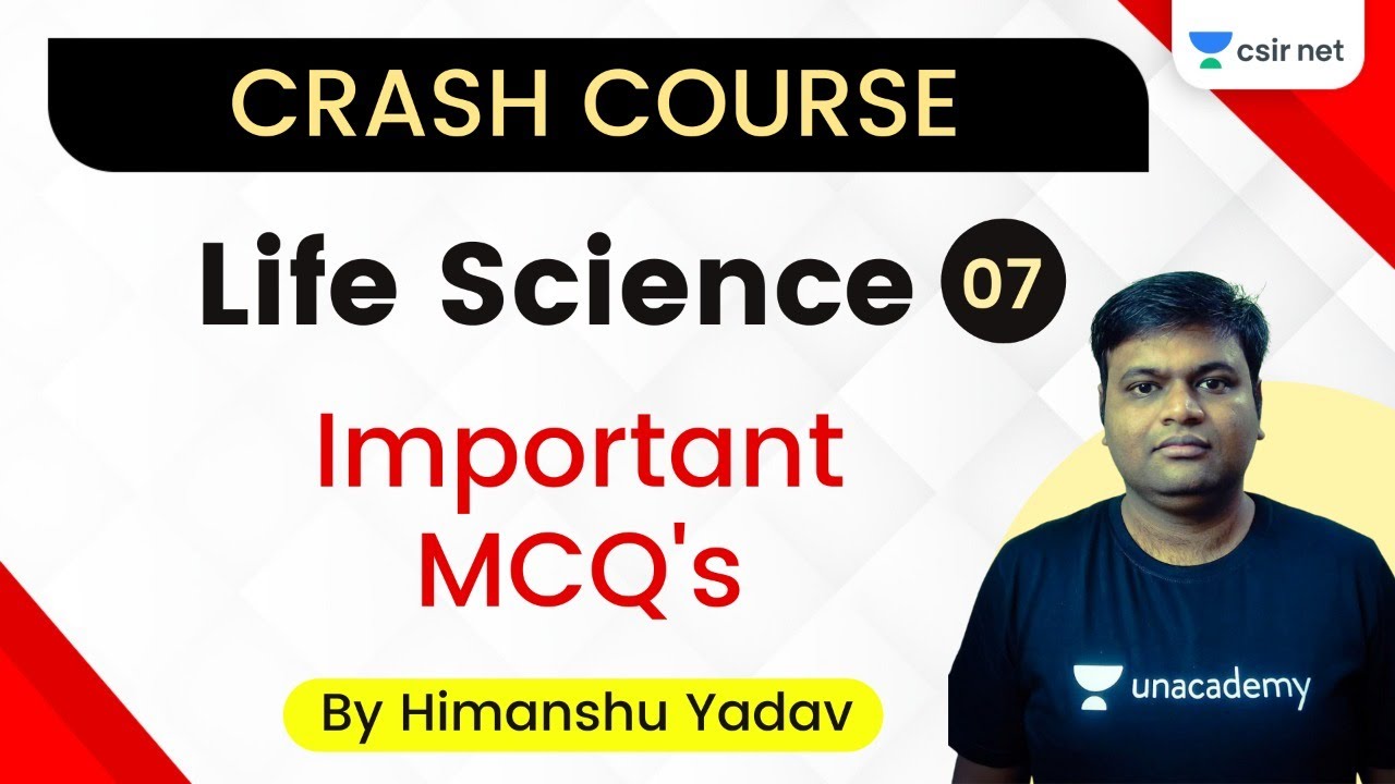 12:00 PM- CSIR NET 2020 |Crash Course |Life Science by Himanshu Yadav | Important MCQ's