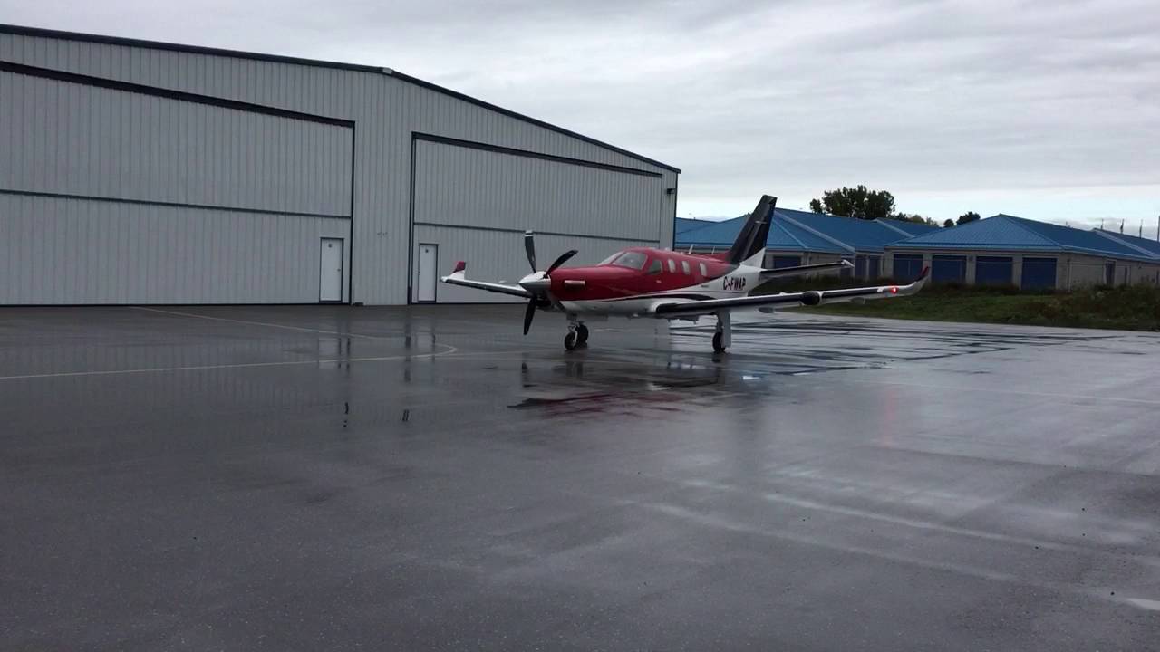 Brand new TBM 900 starting up.