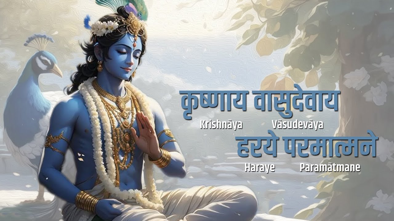 Krishna Mantra - Om Krishnaya Vasudevaya Haraye Paramatmane 1008 Times | Bhakti Song |Krishna Bhajan