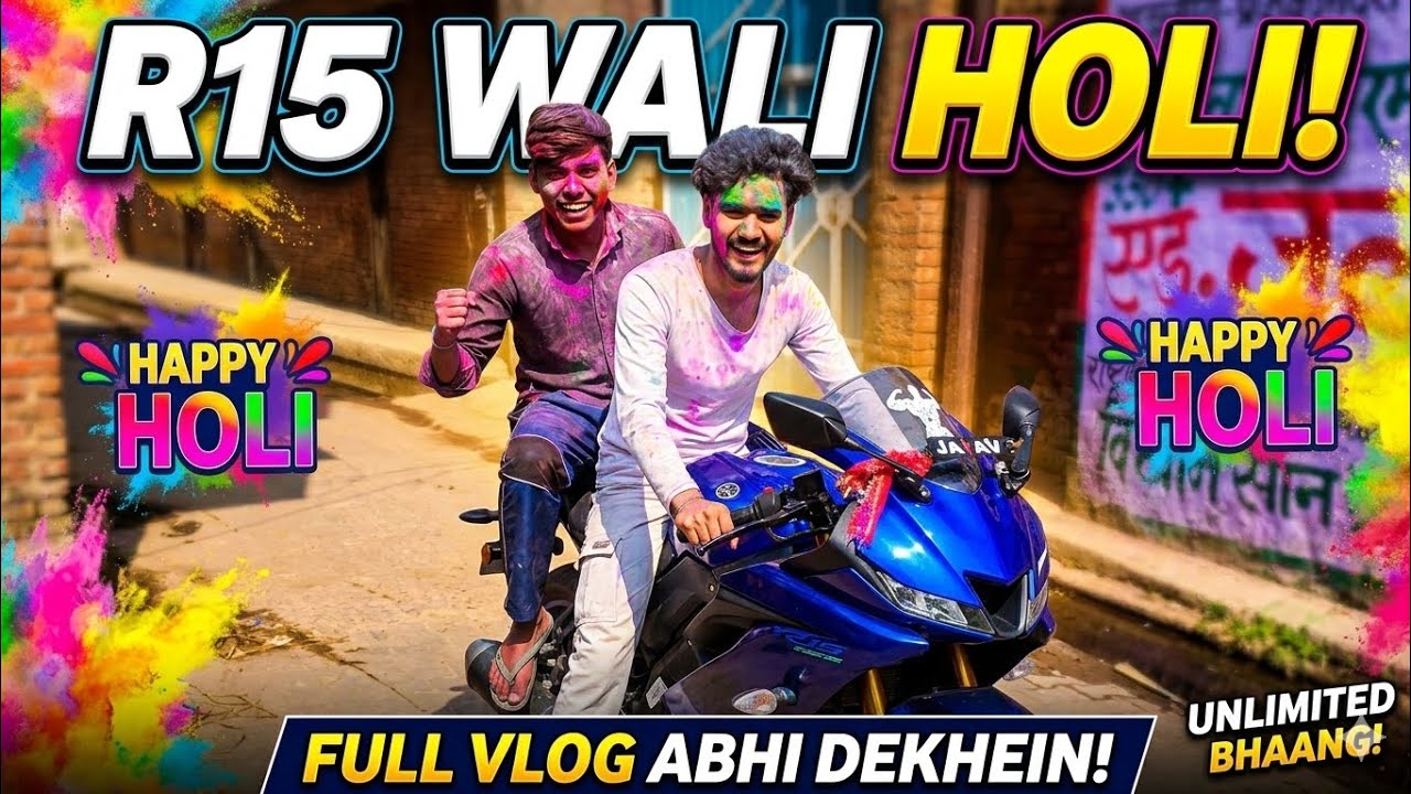 Holi vlog 2026 bike ride par gai ⚡