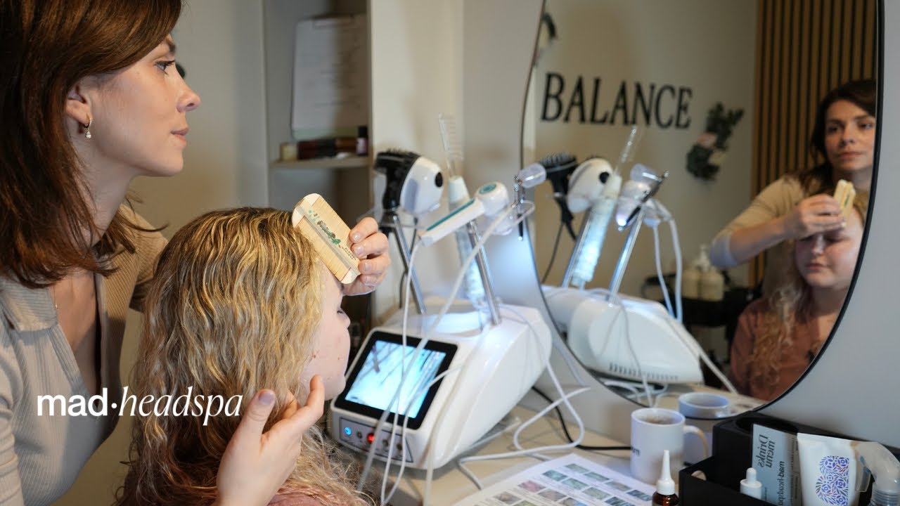 Unintentional ASMR Sensory Head Spa Treatment | Scalp & Skin Analysis, Meridian Shampoo Massage