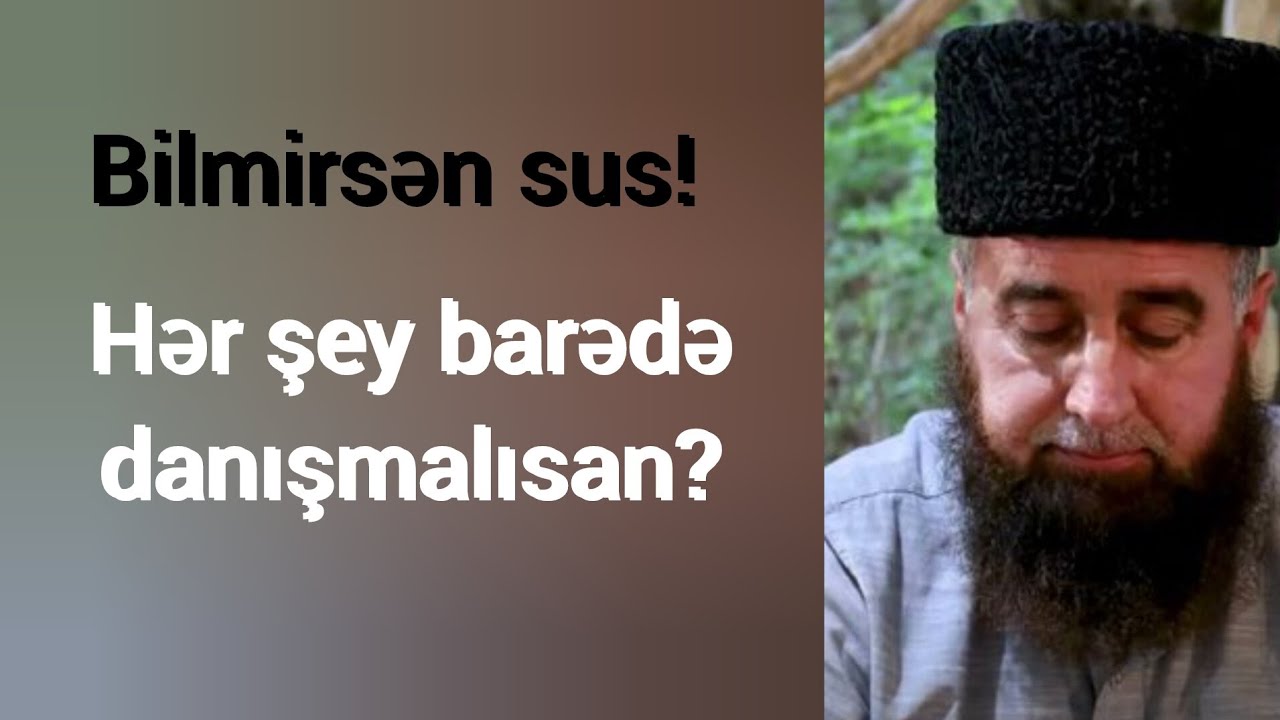 Hərdən öz şeyxlərinin kitablarını oxu!