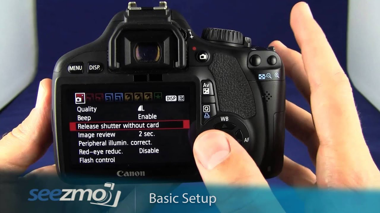 Canon Rebel T2i/550D: Setup