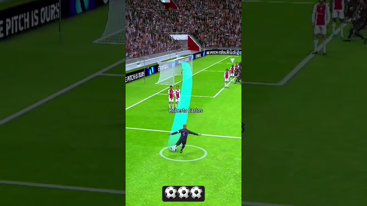 Roberto Carlos 🥶freekick 🐐 #efootball2024 #efootball #efoot #pes #football #efootgamer #shorts