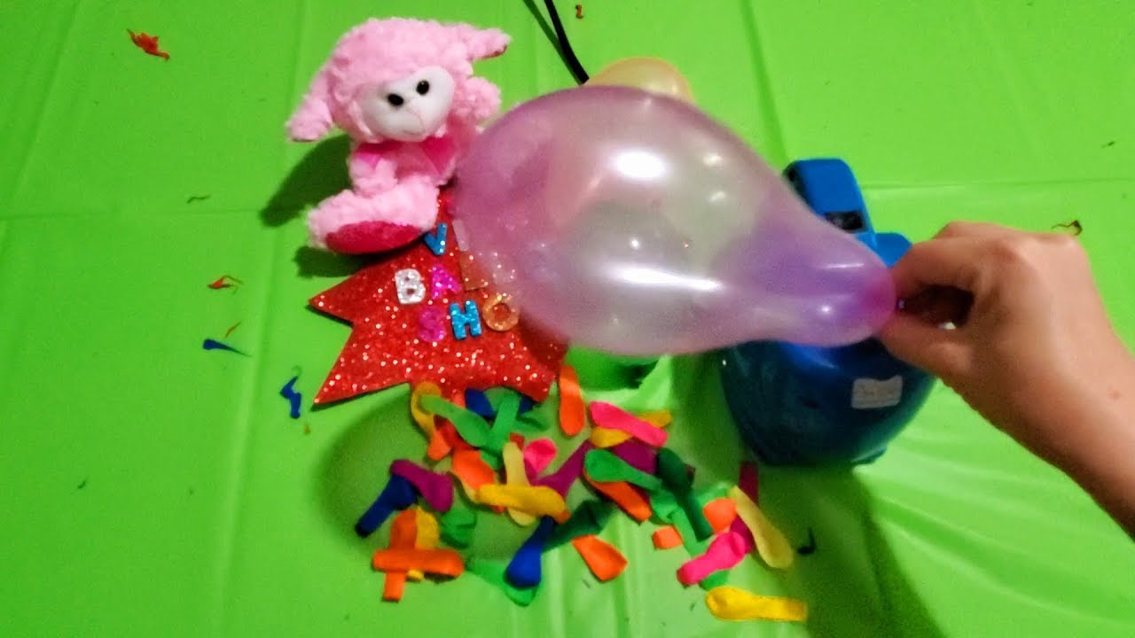SMALL BALLOON INFLATION DEFLATION AND POPPING!!!!