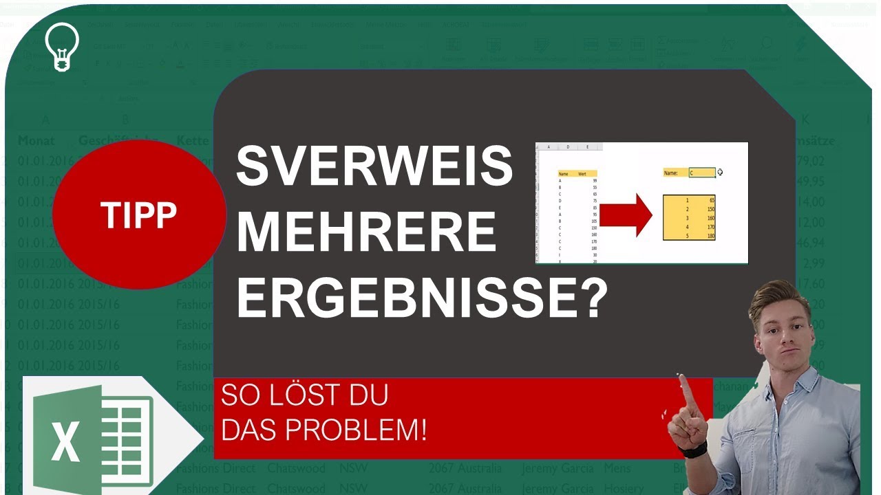 SVERWEIS bei mehreren Ergebnissen I Excelpedia