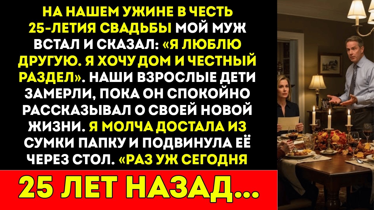 На ужине в честь нашей 25-й годовщины мой муж сказал, что уходит к другой женщине &mdash; но он даже&hellip;