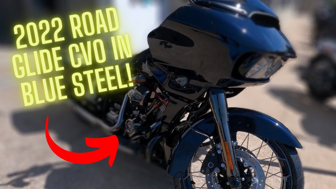 2022 Road Glide CVO in Blue Steel! 117ci Black Chrome. Beautiful CVO!!!