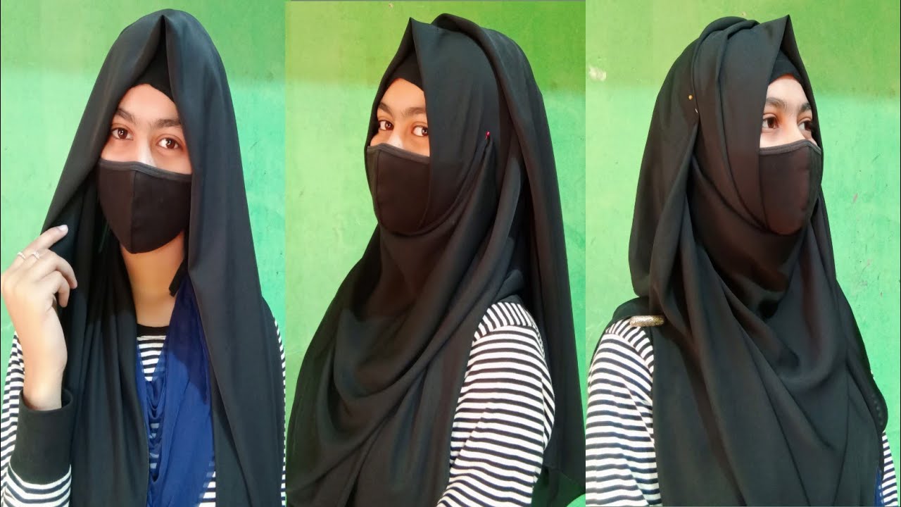 Niqab tutorial!!My signature  University Look!!Hijab with niqab!! Full coverage Hijab tutorial