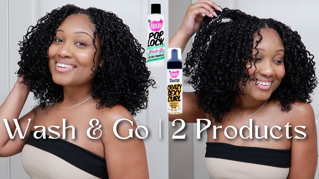 2 Product Wash & Go | The Doux Pop Lock Foaming Glaze + Crazy, Sexy, Curl Foaming Mousse