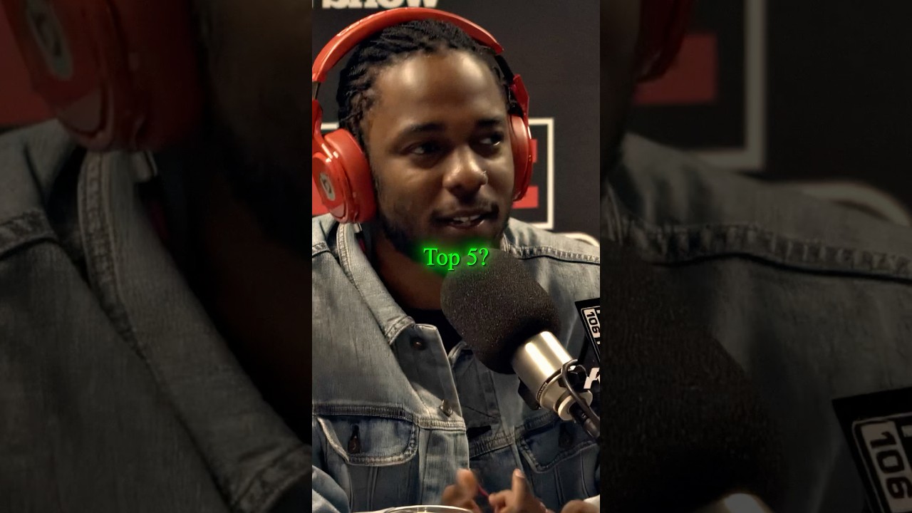 Kendrick Lamar's TOP 5 Rappers 😳📝