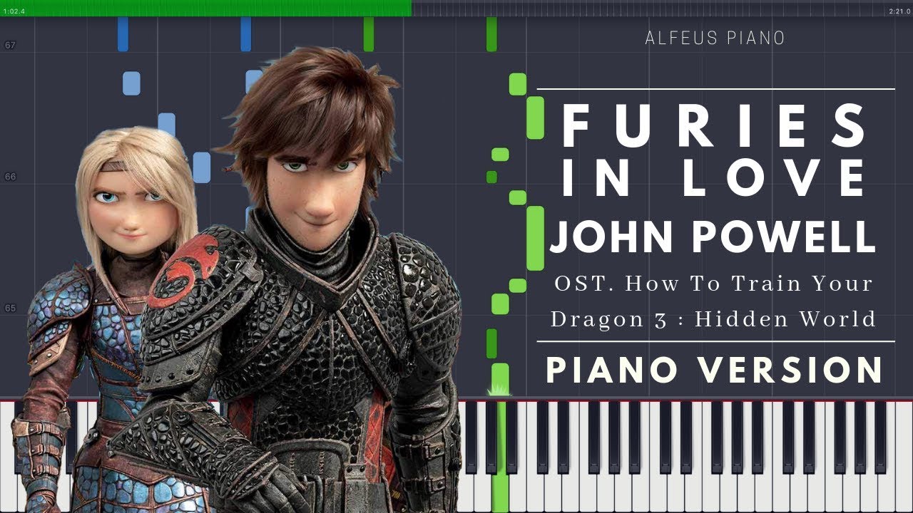 FURIES IN LOVE (Ost. How To Train Your Dragon 3 : Hidden World) | Piano Version (Synthesia)