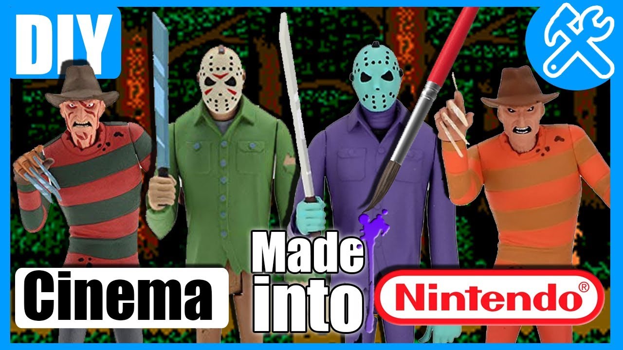 Toony Terrors NECA figures DIY | Freddy & Jason NES