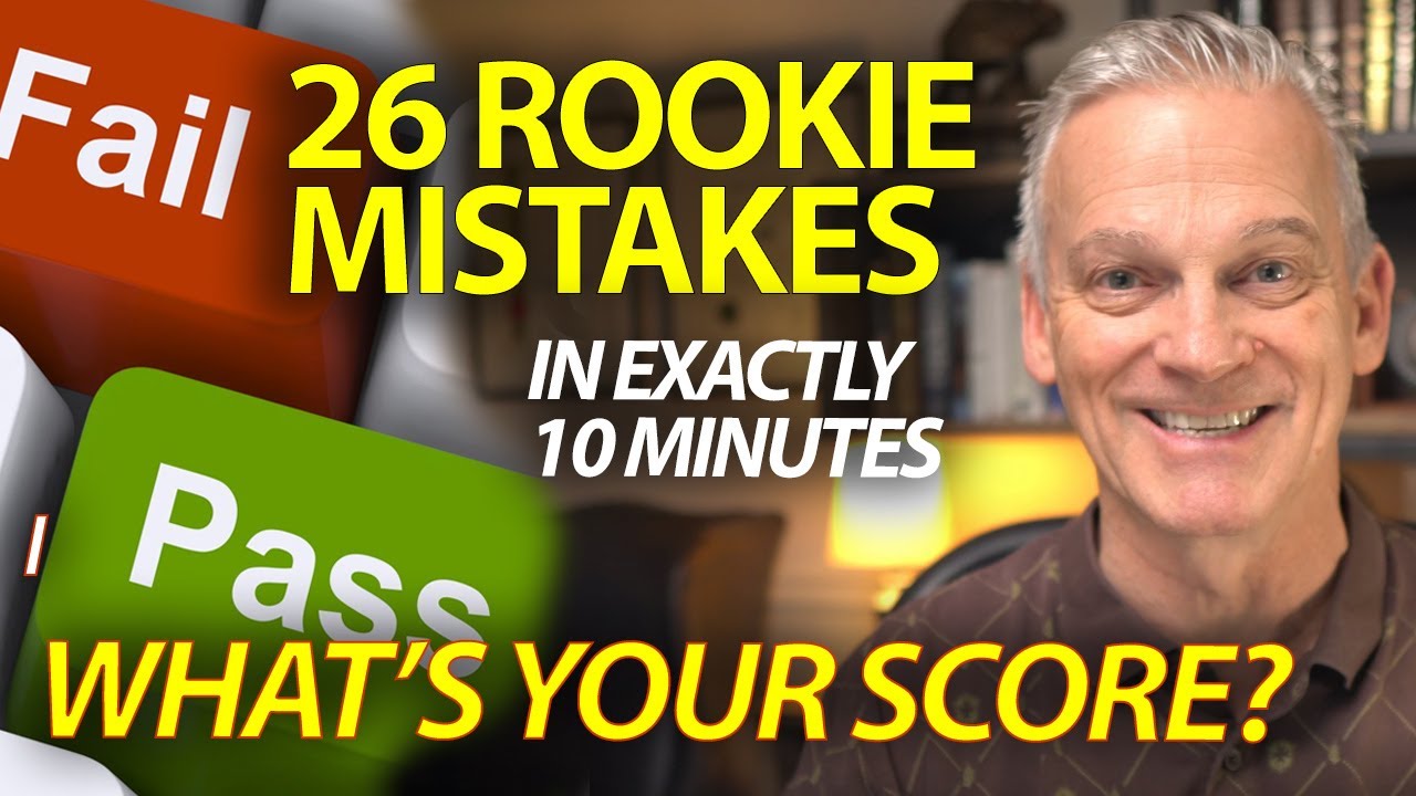 26 ROOKIE MISTAKES in 10 MINUTES!  How many have you made? | Investing for Canadians