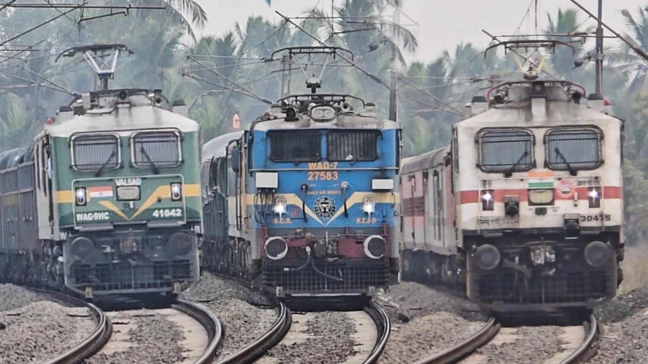 new LHB Nagarsol+Tambaram+Godhavari+smvt Bengaluru+memu+ freight + super fast+extr,,| INdianrailways