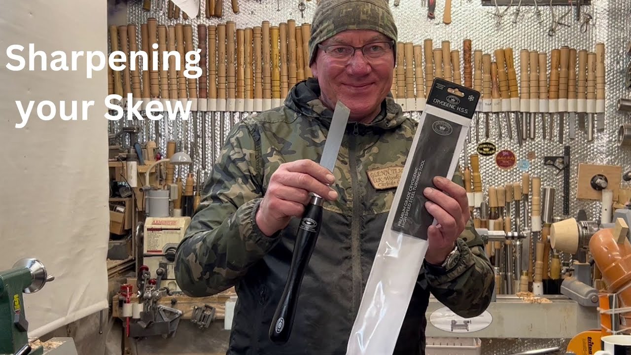Woodturning. Let’s sharpen the Skew using our handmade wooden jigs #woodturning #carbide chisels