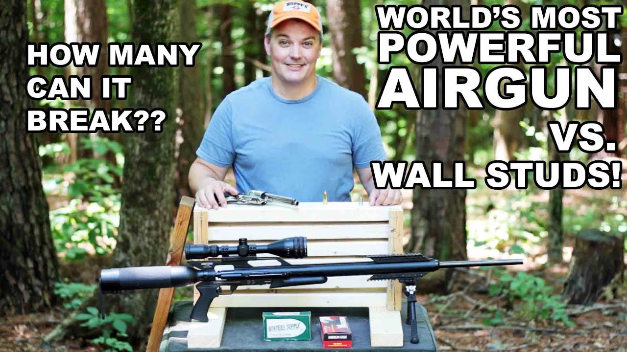 World's Most Powerful Airgun vs. Wall Studs! How Many Can It Break?