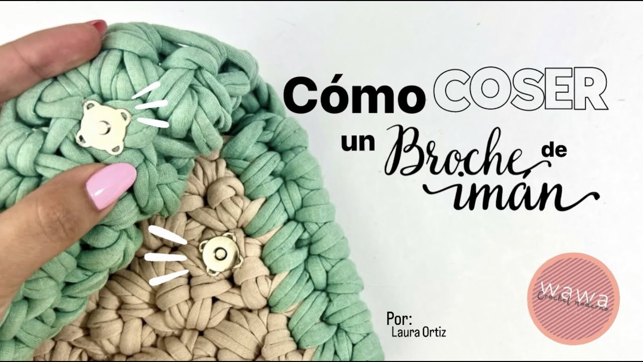 Cómo coser un broche de Imán - Paso a Paso - Crochet Trapillo
