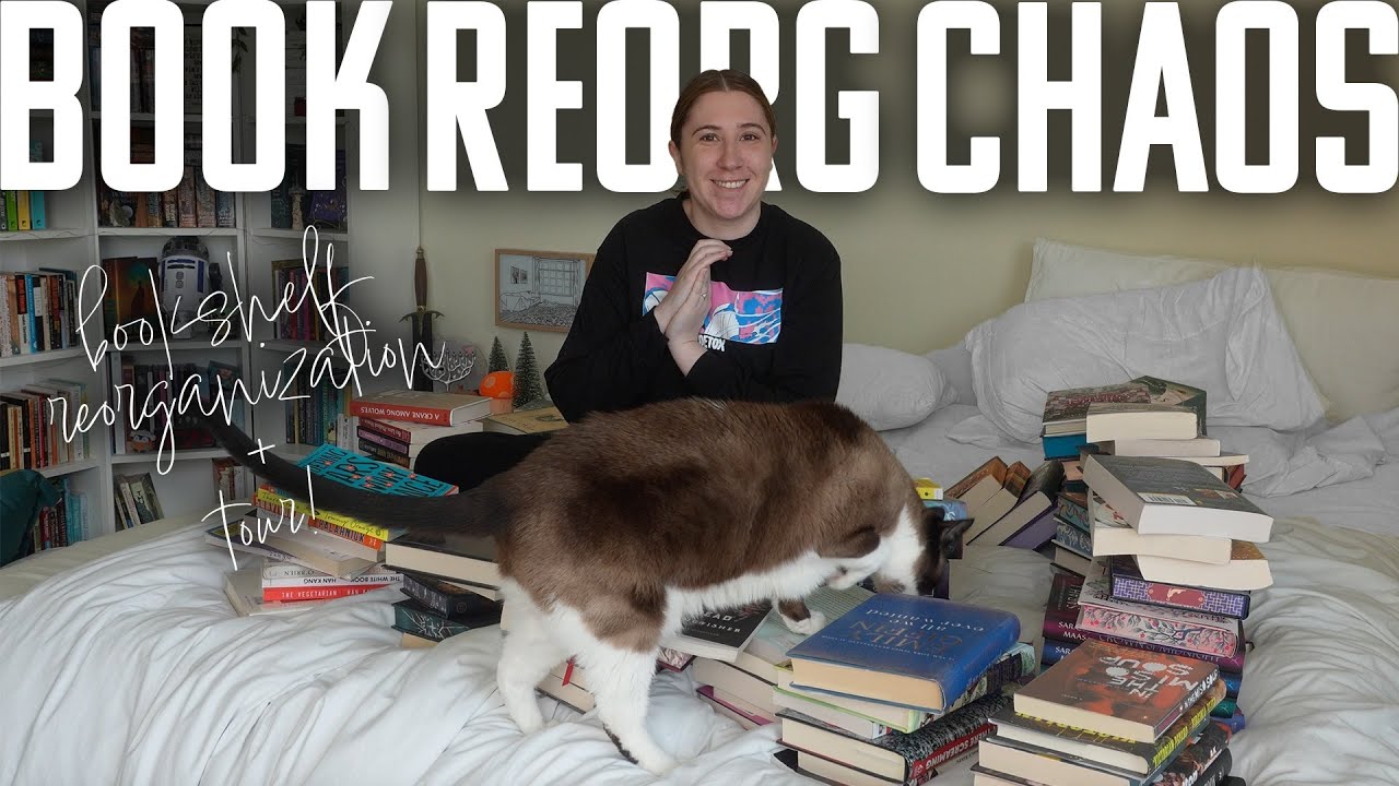 too many books with no home on my shelves...so let's fix it! | bookshelf reorganization