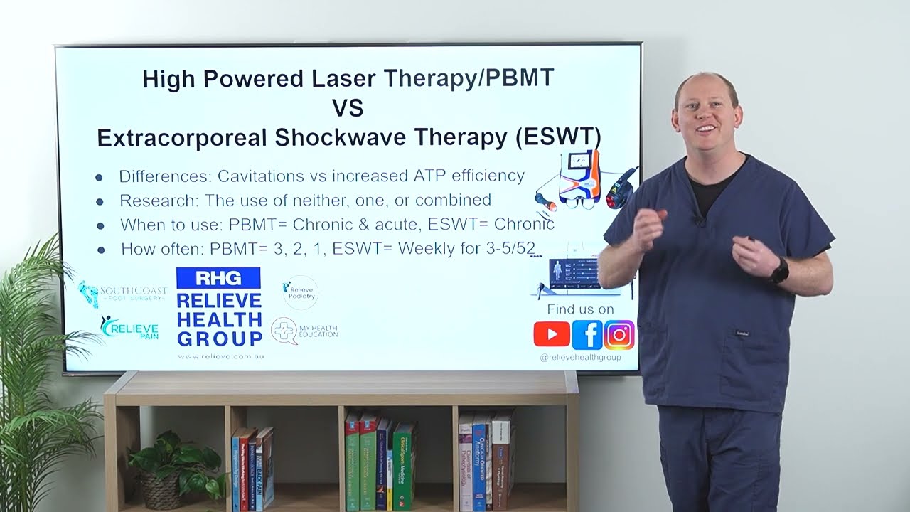 The Difference Between Photobiomodulation Therapy (PBMT) & Extracorporeal Shockwave Therapy (ESWT)