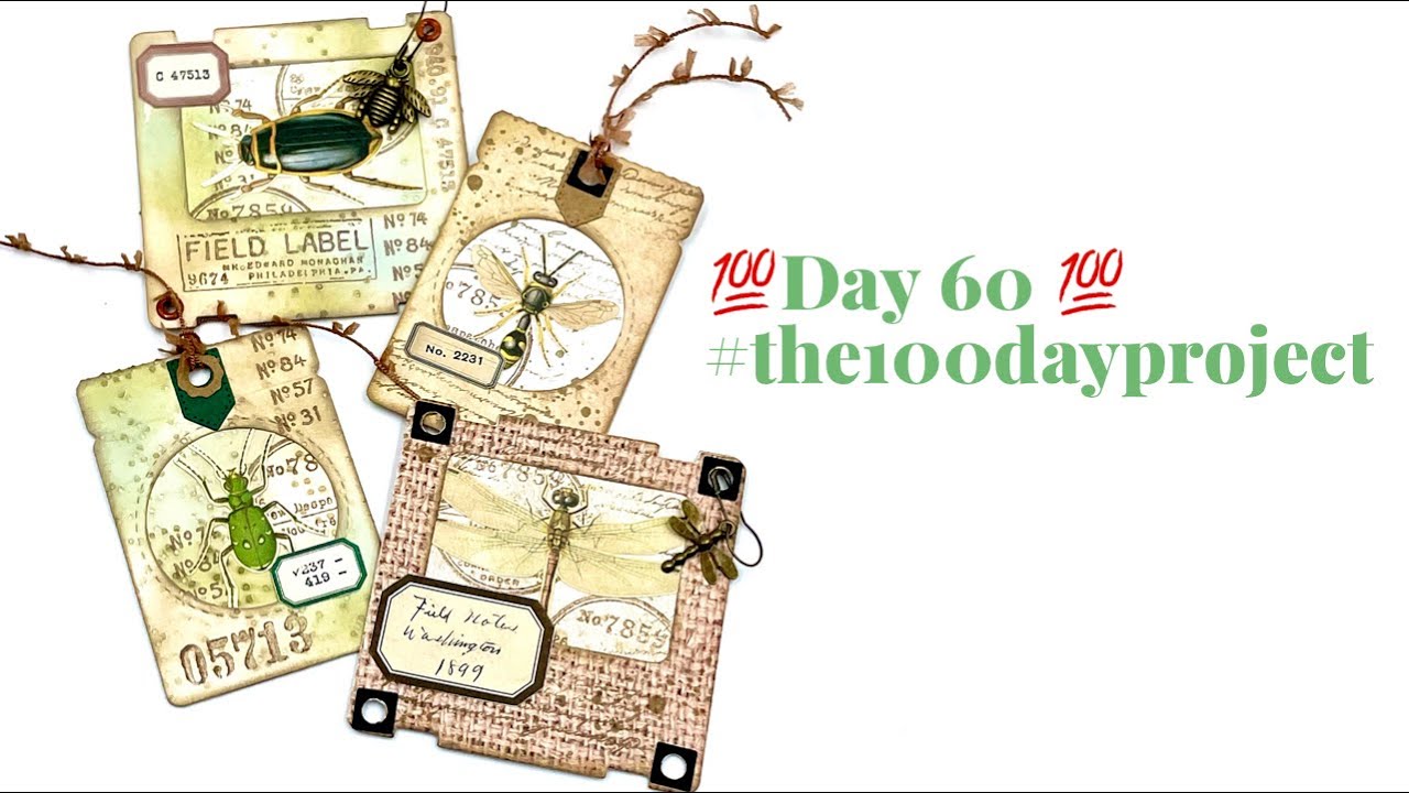 💯Day 60💯 Specimen slides, junk journal embellishments. #the100dayproject #craftwithme #tutorial