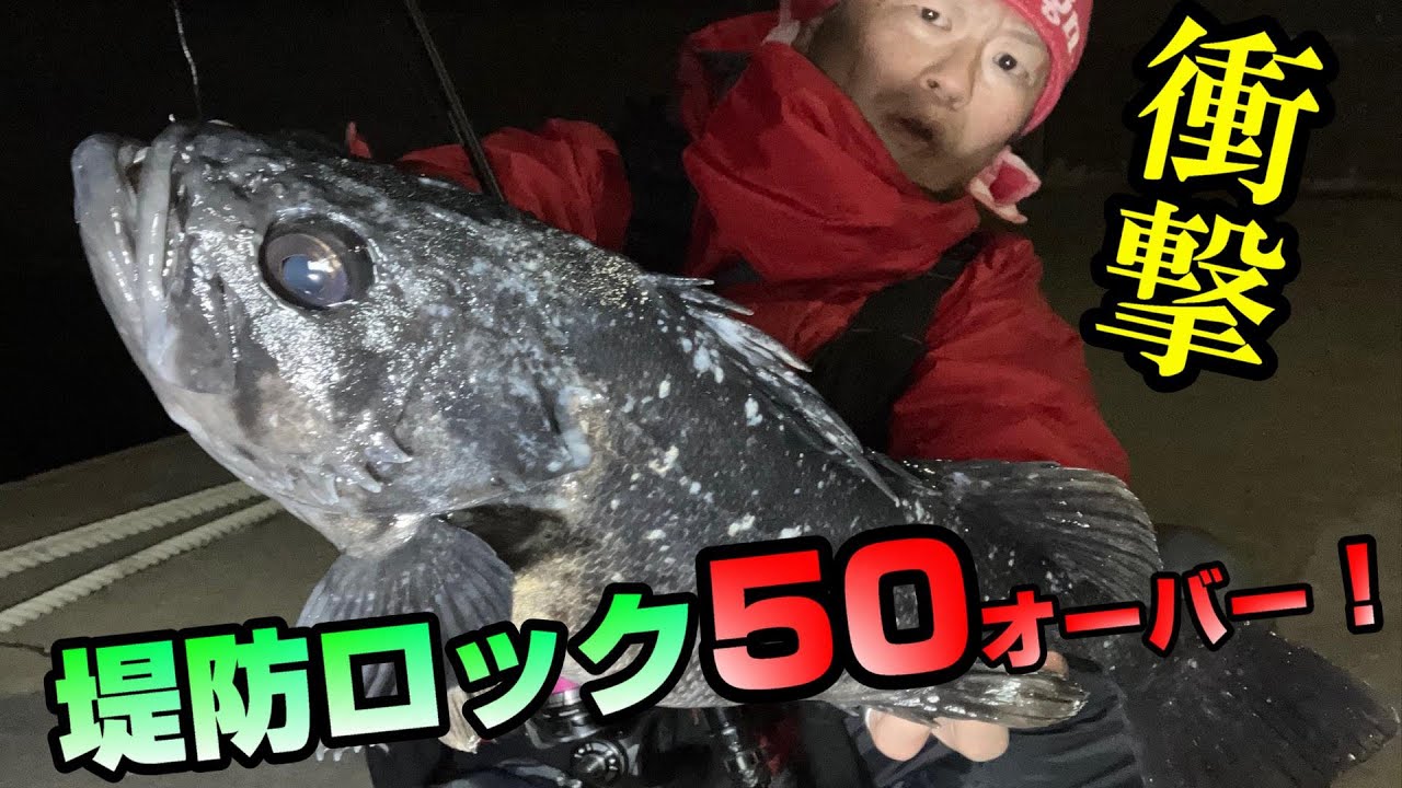 【堤防ナイトロック】常夜灯の足元から50オーバー！
