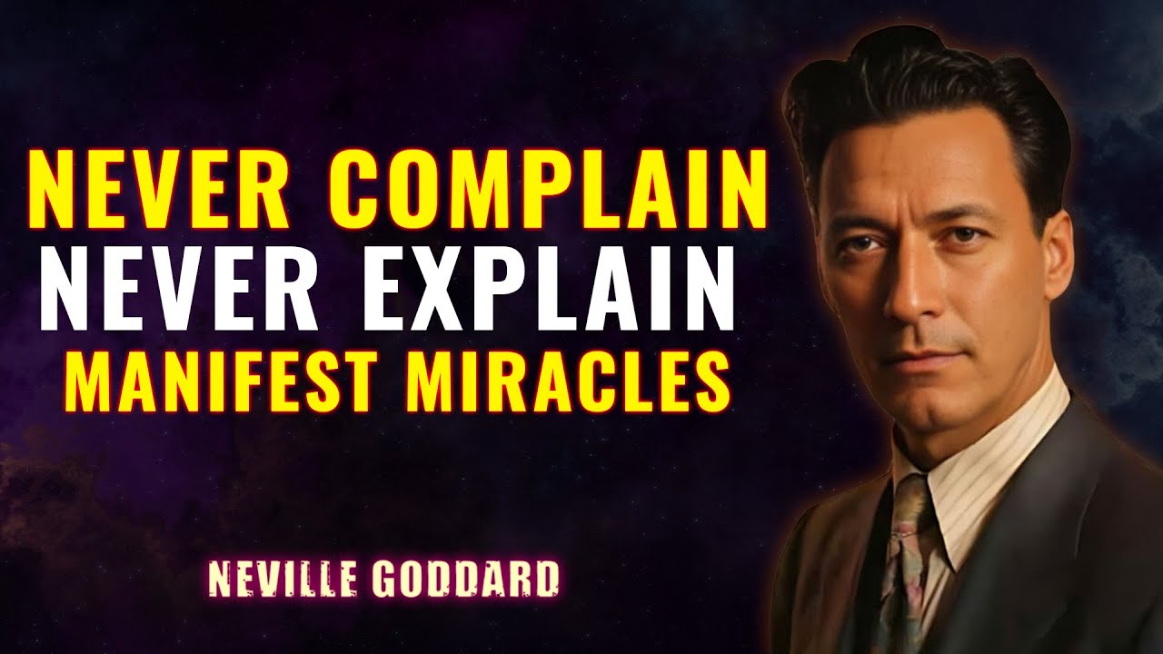 NEVER COMPLAIN NEVER EXPLAIN MANIFEST MIRACLES '' - NEVILLE GODDARD