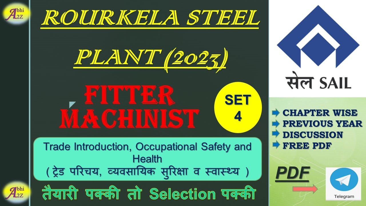 SAIL Rourkela Steel Plant Fitter, Machinist Practice Set - 4 || By Abhi_A2Z #fitter #machinist