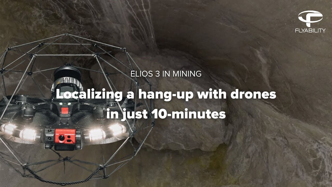 Hang-up localization with drones. Discover how the Elios 3 is helping mines localize hang-ups