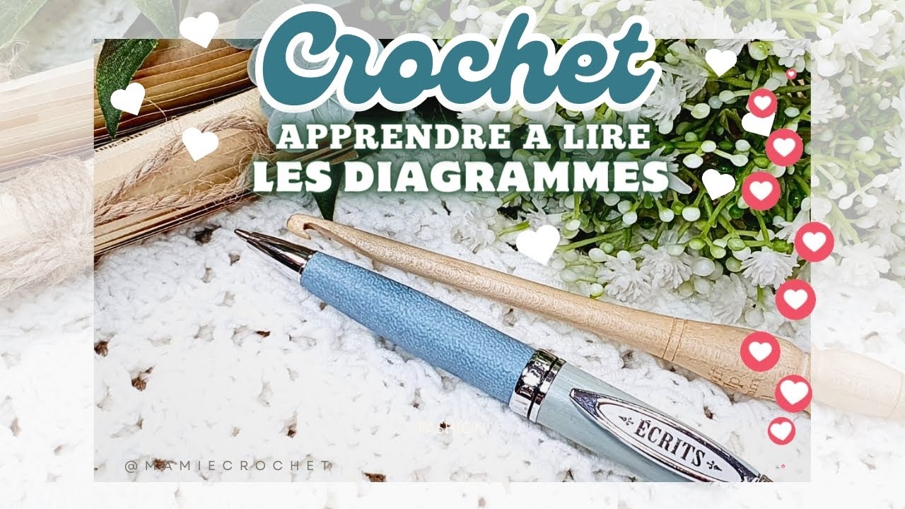 😜 APPRENDRE A LIRE UN DIAGRAMME CROCHET , FACON SIMPLE ET POUR DEBUTANTES !!! 💖💖 @MamieCrochet
