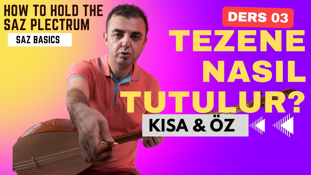 Tezene Nasıl Tutulur? | 3 dakikada Saz! (How to Hold The Saz Plectrum? | Saz in 3 minutes)