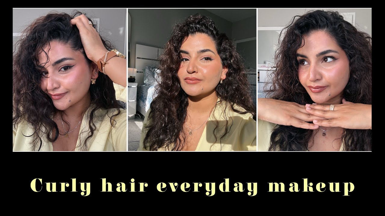Curly girl everyday makeup in 15 minutes #beginnermakeup #everydaymakeup
